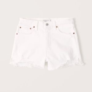 Abercrombie cutoff short high rise shorts white Size 32/14